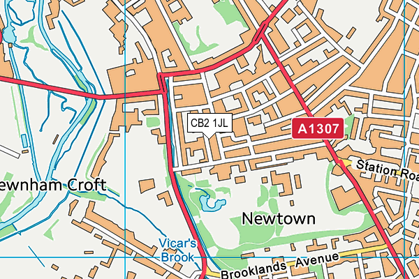 CB2 1JL map - OS VectorMap District (Ordnance Survey)