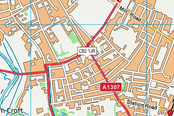 CB2 1JR map - OS VectorMap District (Ordnance Survey)