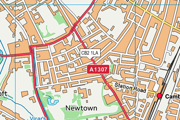 CB2 1LA map - OS VectorMap District (Ordnance Survey)