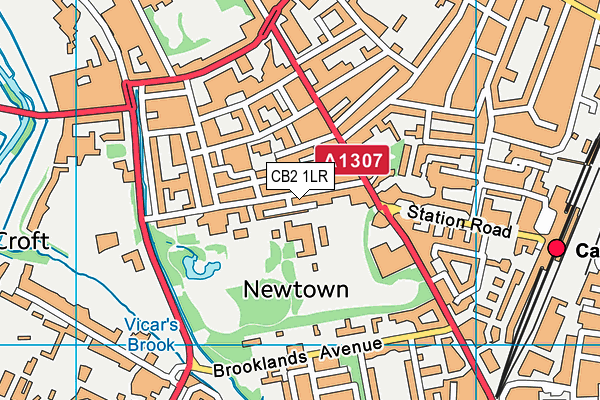 CB2 1LR map - OS VectorMap District (Ordnance Survey)