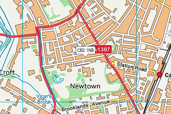 CB2 1NB map - OS VectorMap District (Ordnance Survey)