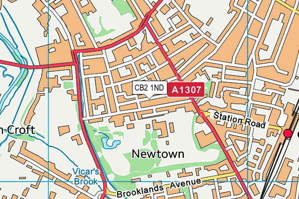 CB2 1ND map - OS VectorMap District (Ordnance Survey)