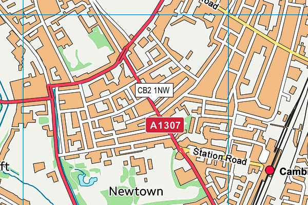 CB2 1NW map - OS VectorMap District (Ordnance Survey)