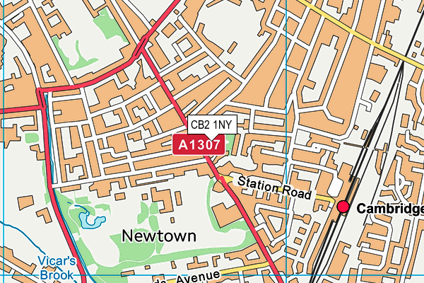 CB2 1NY map - OS VectorMap District (Ordnance Survey)