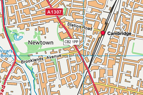 CB2 1PP map - OS VectorMap District (Ordnance Survey)