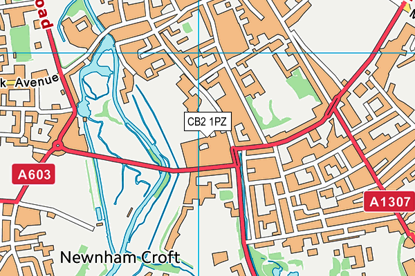 CB2 1PZ map - OS VectorMap District (Ordnance Survey)