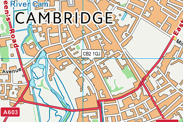 CB2 1QJ map - OS VectorMap District (Ordnance Survey)