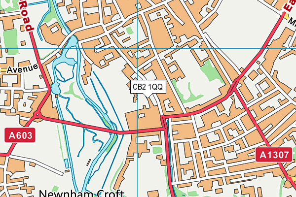 CB2 1QQ map - OS VectorMap District (Ordnance Survey)