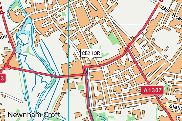 CB2 1QR map - OS VectorMap District (Ordnance Survey)