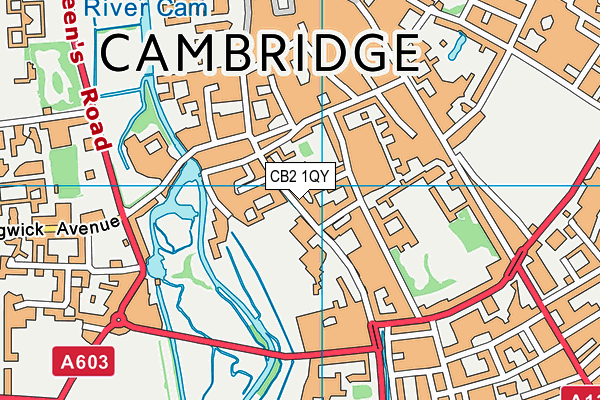 CB2 1QY map - OS VectorMap District (Ordnance Survey)