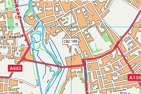 CB2 1RB map - OS VectorMap District (Ordnance Survey)