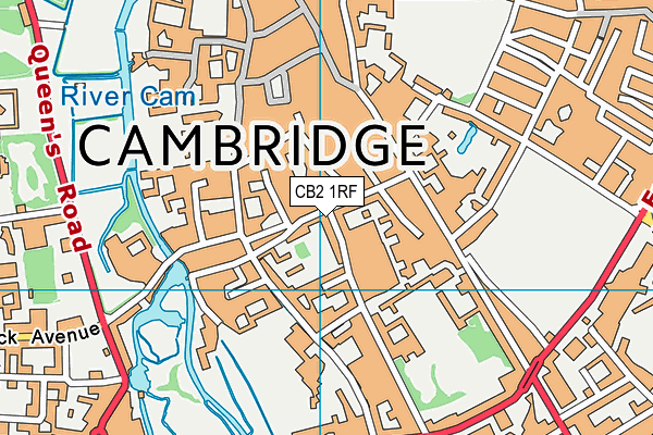 CB2 1RF map - OS VectorMap District (Ordnance Survey)