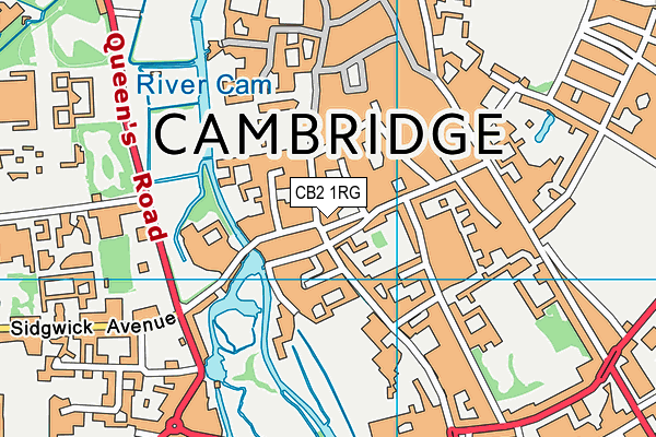 CB2 1RG map - OS VectorMap District (Ordnance Survey)