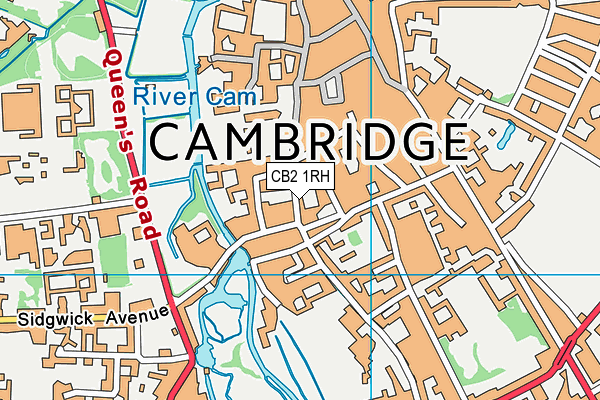 CB2 1RH map - OS VectorMap District (Ordnance Survey)