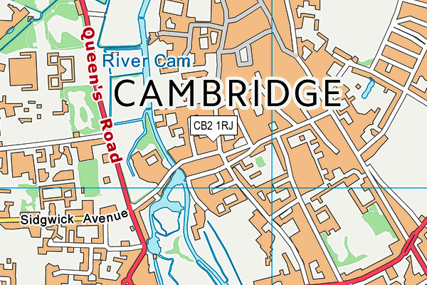 CB2 1RJ map - OS VectorMap District (Ordnance Survey)