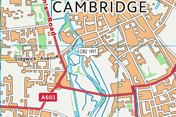 Livingwell Health Club (Cambridge) (Closed) map (CB2 1RT) - OS VectorMap District (Ordnance Survey)