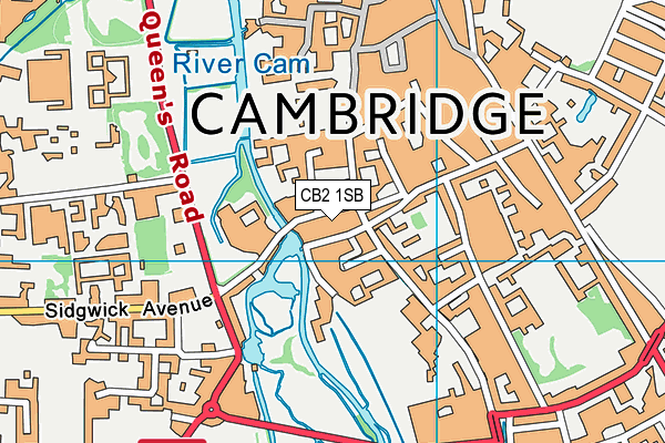 CB2 1SB map - OS VectorMap District (Ordnance Survey)