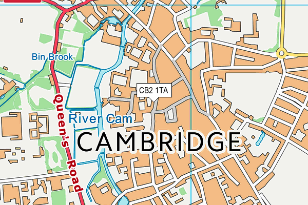 CB2 1TA map - OS VectorMap District (Ordnance Survey)