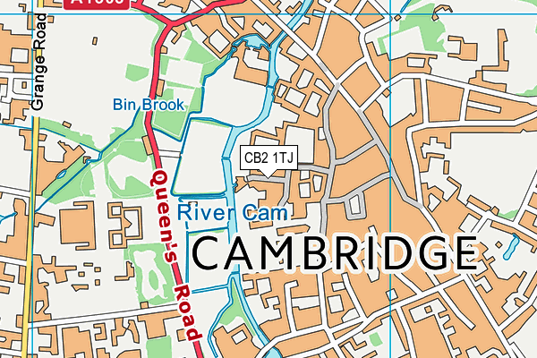 CB2 1TJ map - OS VectorMap District (Ordnance Survey)