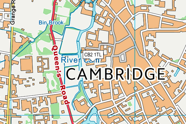 CB2 1TL map - OS VectorMap District (Ordnance Survey)