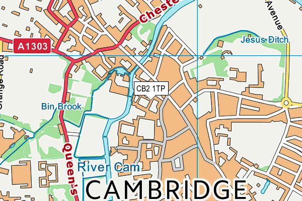 CB2 1TP map - OS VectorMap District (Ordnance Survey)