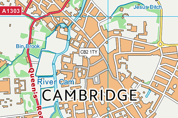 CB2 1TY map - OS VectorMap District (Ordnance Survey)