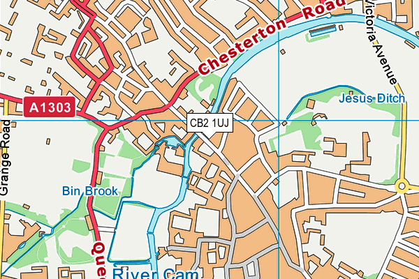 CB2 1UJ map - OS VectorMap District (Ordnance Survey)