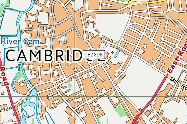 CB2 3DS map - OS VectorMap District (Ordnance Survey)