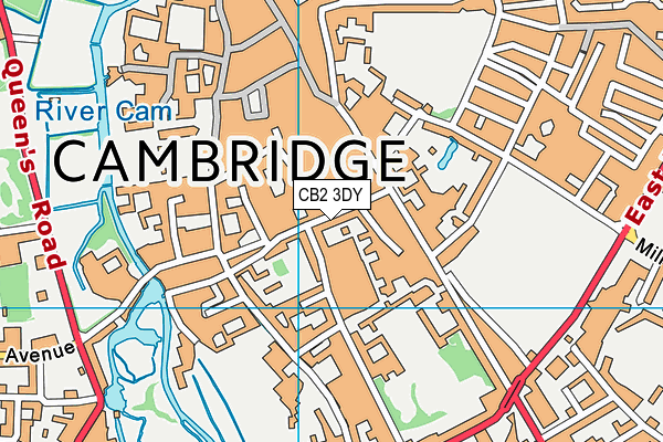 CB2 3DY map - OS VectorMap District (Ordnance Survey)