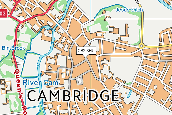 CB2 3HU map - OS VectorMap District (Ordnance Survey)