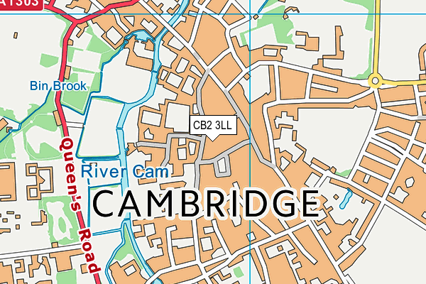 CB2 3LL map - OS VectorMap District (Ordnance Survey)