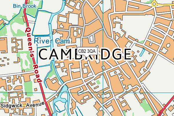 CB2 3QA map - OS VectorMap District (Ordnance Survey)