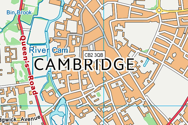 CB2 3QB map - OS VectorMap District (Ordnance Survey)