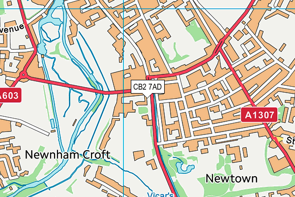 The Leys Sports Complex map (CB2 7AD) - OS VectorMap District (Ordnance Survey)