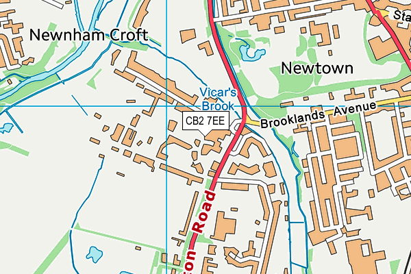 CB2 7EE map - OS VectorMap District (Ordnance Survey)