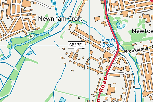 CB2 7EL map - OS VectorMap District (Ordnance Survey)