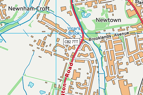 CB2 7TT map - OS VectorMap District (Ordnance Survey)