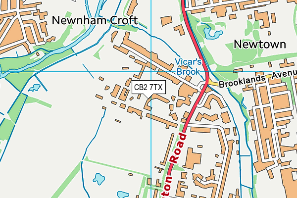 CB2 7TX map - OS VectorMap District (Ordnance Survey)