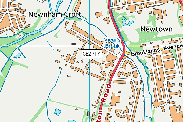 CB2 7TY map - OS VectorMap District (Ordnance Survey)