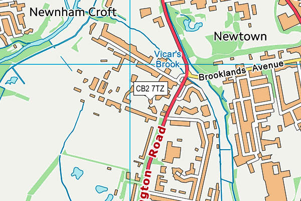 CB2 7TZ map - OS VectorMap District (Ordnance Survey)