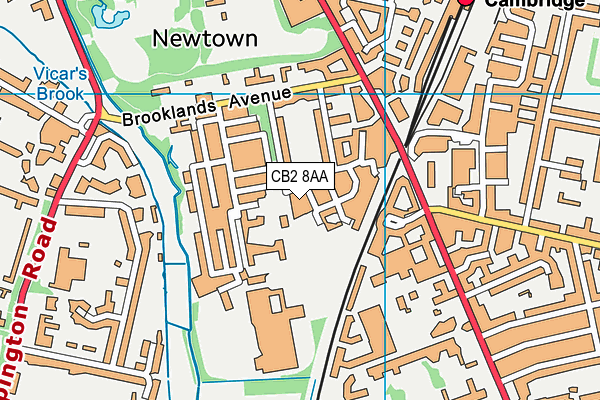 CB2 8AA map - OS VectorMap District (Ordnance Survey)