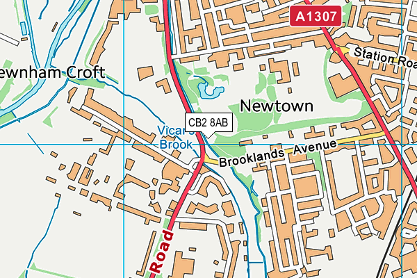 CB2 8AB map - OS VectorMap District (Ordnance Survey)