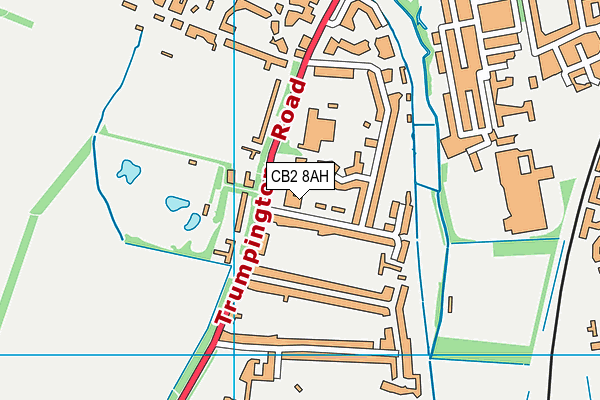 CB2 8AH map - OS VectorMap District (Ordnance Survey)