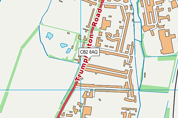 CB2 8AQ map - OS VectorMap District (Ordnance Survey)