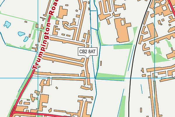 CB2 8AT map - OS VectorMap District (Ordnance Survey)