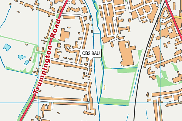 CB2 8AU map - OS VectorMap District (Ordnance Survey)