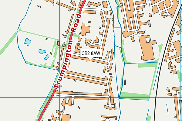 CB2 8AW map - OS VectorMap District (Ordnance Survey)