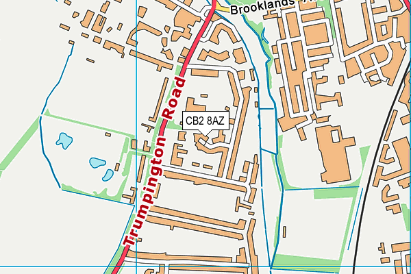 CB2 8AZ map - OS VectorMap District (Ordnance Survey)