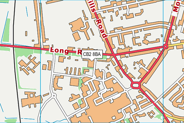 CB2 8BA map - OS VectorMap District (Ordnance Survey)