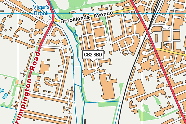 CB2 8BD map - OS VectorMap District (Ordnance Survey)